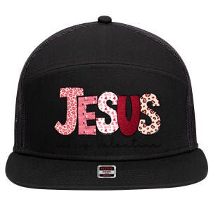 Jesus Is My Valentine Matching Couple Lover 7 Panel Mesh Trucker Snapback Hat