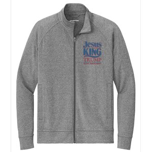 Jesus Is My King Trump Is My President Stretch Full-Zip Cadet Jacket