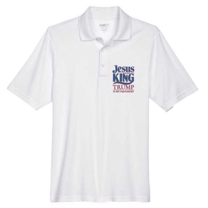 Jesus Is My King Trump Is My President Men's Origin Performance Pique Polo