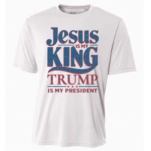 Jesus Is My King Trump Is My President Cooling Performance Crew T-Shirt