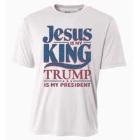 Jesus Is My King Trump Is My President Cooling Performance Crew T-Shirt