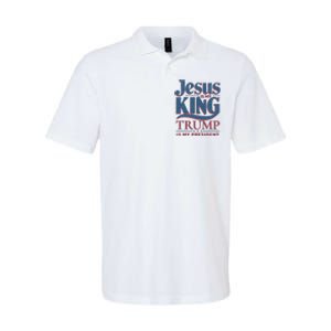 Jesus Is My King Trump Is My President Softstyle Adult Sport Polo