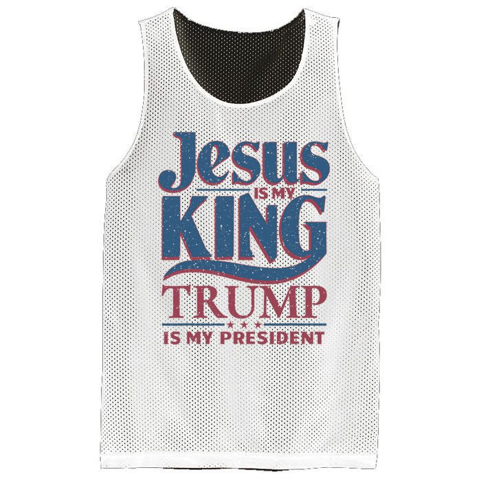 Jesus Is My King Trump Is My President Mesh Reversible Basketball Jersey Tank