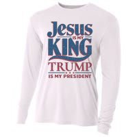 Jesus Is My King Trump Is My President Cooling Performance Long Sleeve Crew