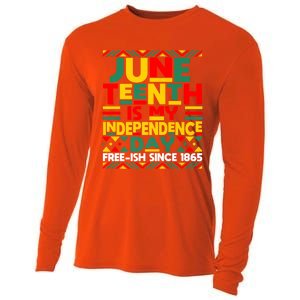 Junenth Is My Independence Day Freedom African Funny Gift Cooling Performance Long Sleeve Crew