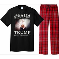 Jesus Is My Savior Trump Is My President Pajama Set