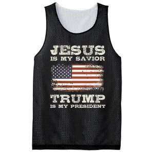 Jesus Is My Savior Trump Is My President Mesh Reversible Basketball Jersey Tank