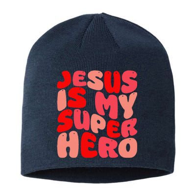 Jesus Is My Superhero Christian Religious Sustainable Beanie