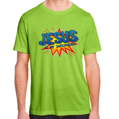 Jesus Is My Superhero Cute Powerful Christian Gift Comic Adult ChromaSoft Performance T-Shirt