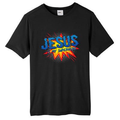 Jesus Is My Superhero Cute Powerful Christian Gift Comic Tall Fusion ChromaSoft Performance T-Shirt