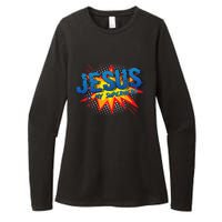 Jesus Is My Superhero Cute Powerful Christian Gift Comic Womens CVC Long Sleeve Shirt