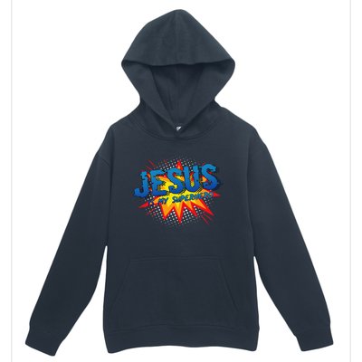 Jesus Is My Superhero Cute Powerful Christian Gift Comic Urban Pullover Hoodie