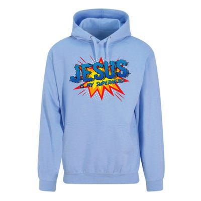 Jesus Is My Superhero Cute Powerful Christian Gift Comic Unisex Surf Hoodie