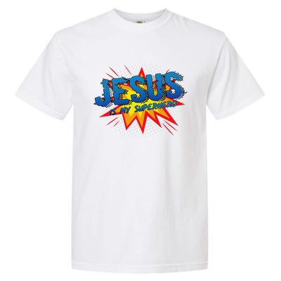 Jesus Is My Superhero Cute Powerful Christian Gift Comic Garment-Dyed Heavyweight T-Shirt