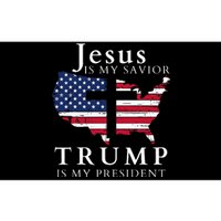 Jesus Is My Savior Trump Is My President Usa Flag And Cross Bumper Sticker