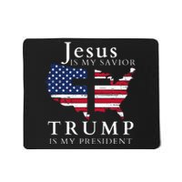 Jesus Is My Savior Trump Is My President Usa Flag And Cross Mousepad