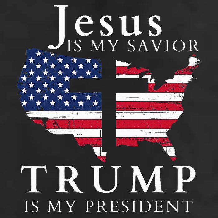 Jesus Is My Savior Trump Is My President Usa Flag And Cross Golf Towel