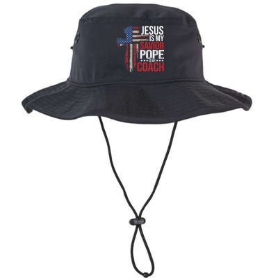 Jesus Is My Savior Pope Is My Coach Religious Quote Saying Bucket Hat