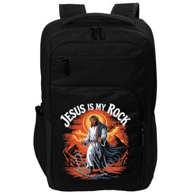 Jesus Is My Rock Biblical Christian Religious Biblical Impact Tech Backpack