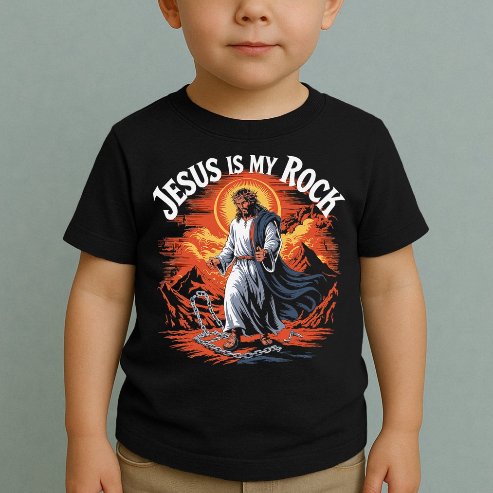 Jesus Is My Rock Biblical Christian Religious Biblical Toddler T-Shirt
