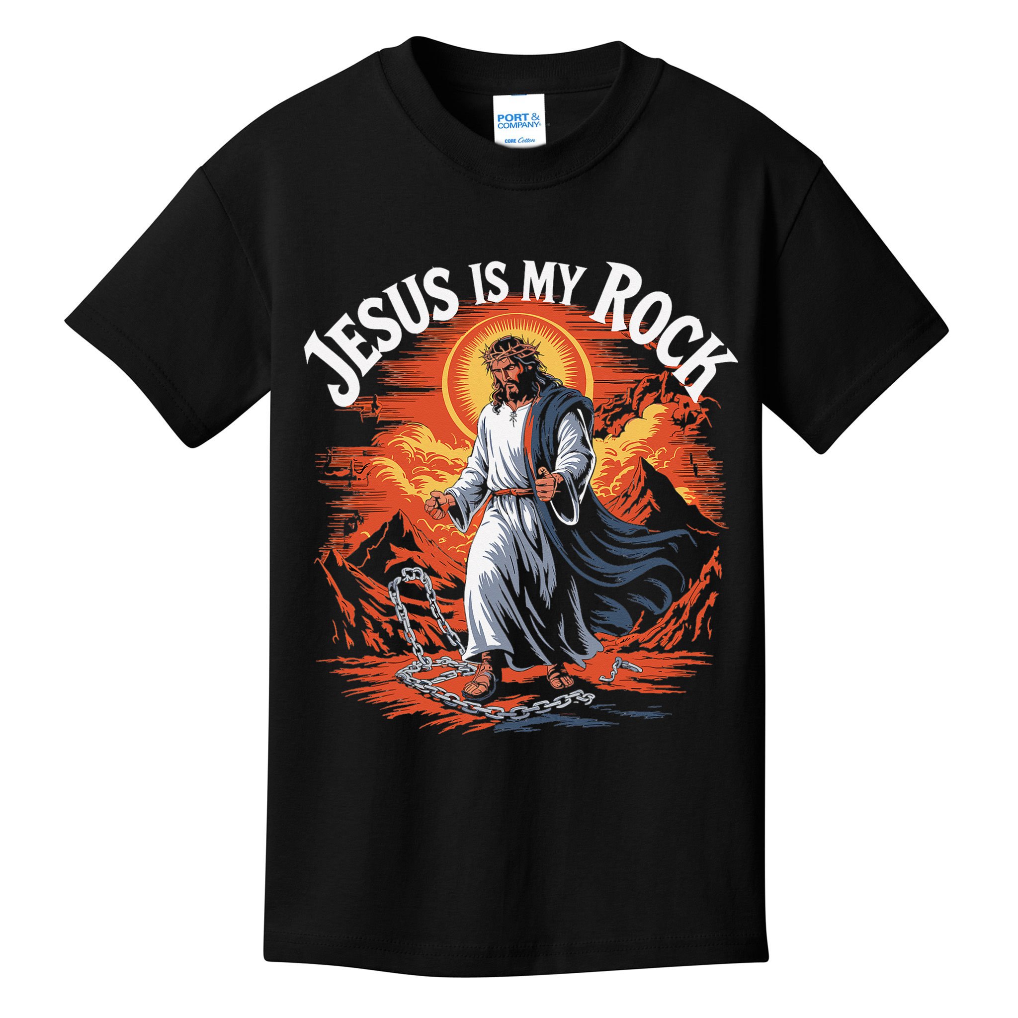 Jesus Is My Rock Biblical Christian Religious Biblical Kids T-Shirt