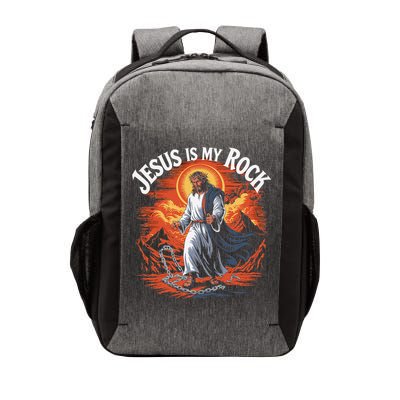 Jesus Is My Rock Biblical Christian Religious Biblical Vector Backpack