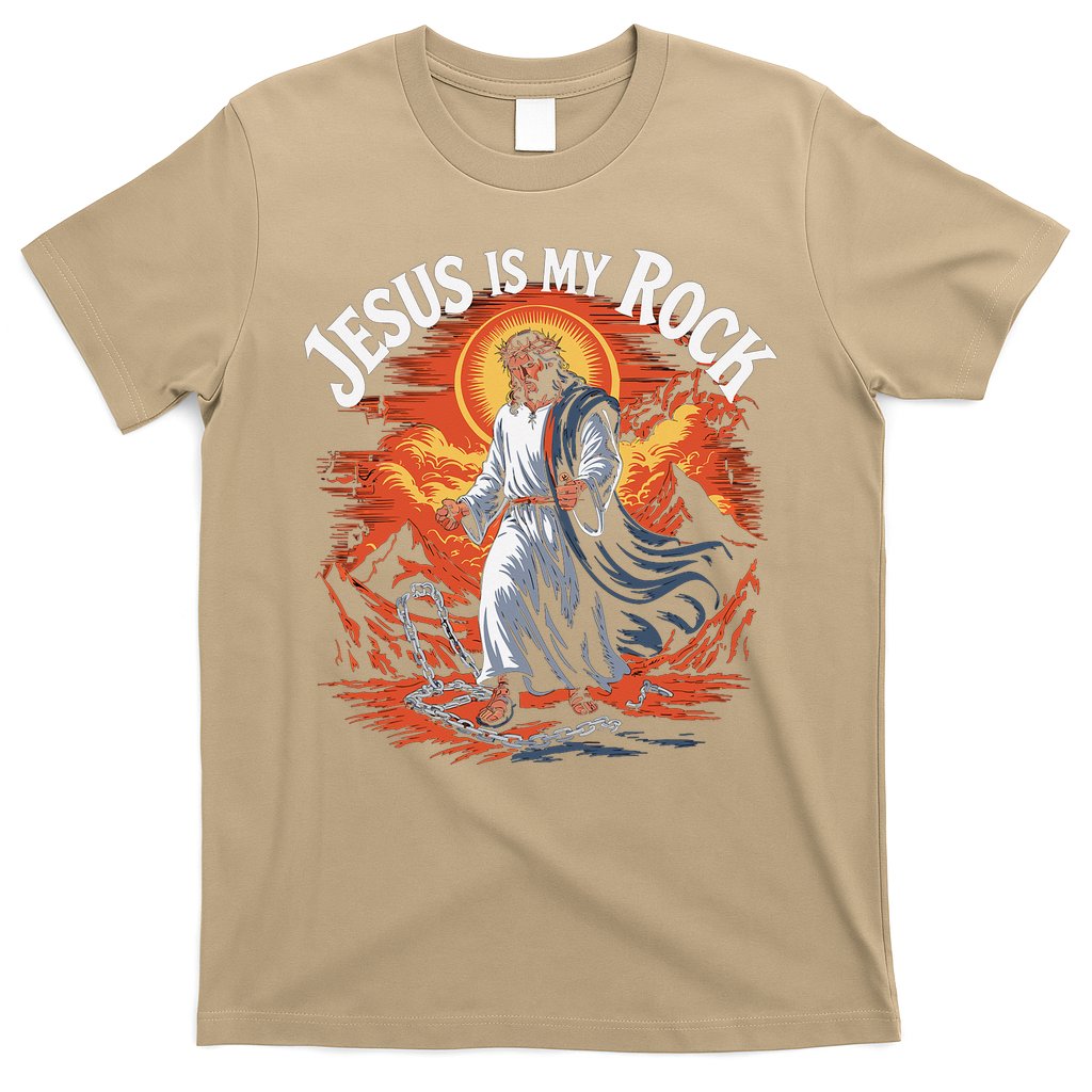 Jesus Is My Rock Biblical Christian Religious Biblical T-Shirt