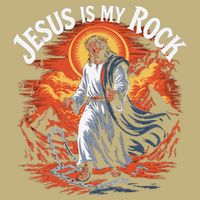 Jesus Is My Rock Biblical Christian Religious Biblical Button
