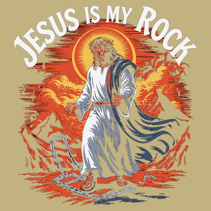 Jesus Is My Rock Biblical Christian Religious Biblical Button