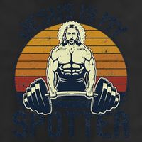 Jesus Is My Spotter Funny Christian Weightlifting Gym Gift 25L Jumbo Tote