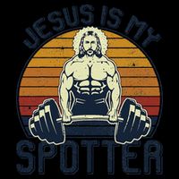Jesus Is My Spotter Funny Christian Weightlifting Gym Gift Zip Tote Bag