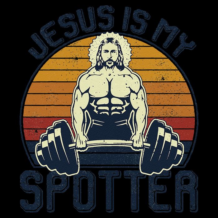 Jesus Is My Spotter Funny Christian Weightlifting Gym Gift Zip Tote Bag
