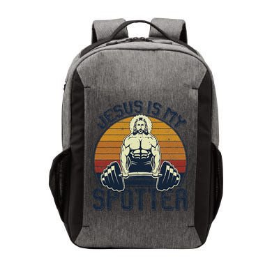 Jesus Is My Spotter Funny Christian Weightlifting Gym Gift Vector Backpack