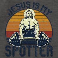 Jesus Is My Spotter Funny Christian Weightlifting Gym Gift Vector Backpack