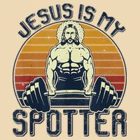 Jesus Is My Spotter Funny Christian Weightlifting Gym Zip Tote Bag