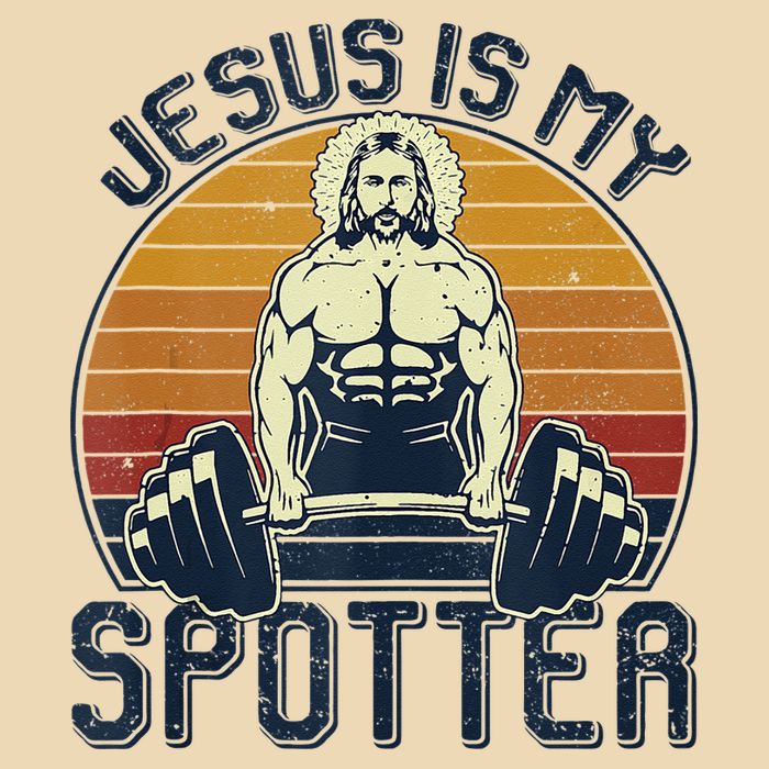 Jesus Is My Spotter Funny Christian Weightlifting Gym Zip Tote Bag