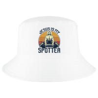 Jesus Is My Spotter Funny Christian Weightlifting Gym Cool Comfort Performance Bucket Hat