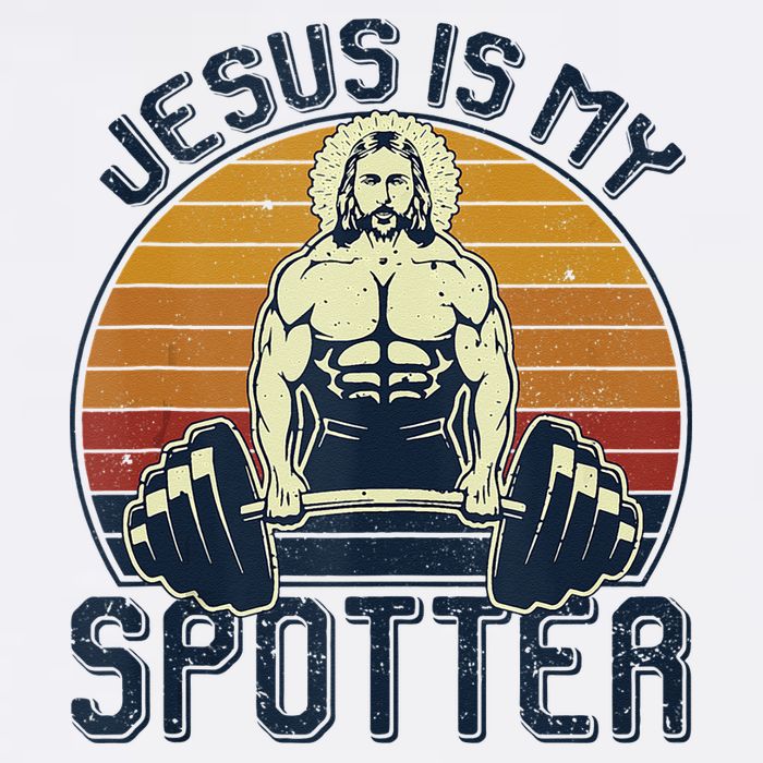 Jesus Is My Spotter Funny Christian Weightlifting Gym Cool Comfort Performance Bucket Hat