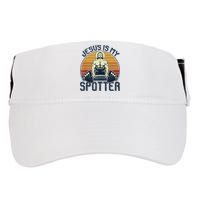 Jesus Is My Spotter Funny Christian Weightlifting Gym Adult Drive Performance Visor