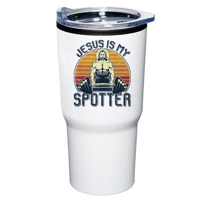 Jesus Is My Spotter Funny Christian Weightlifting Gym Tumbler