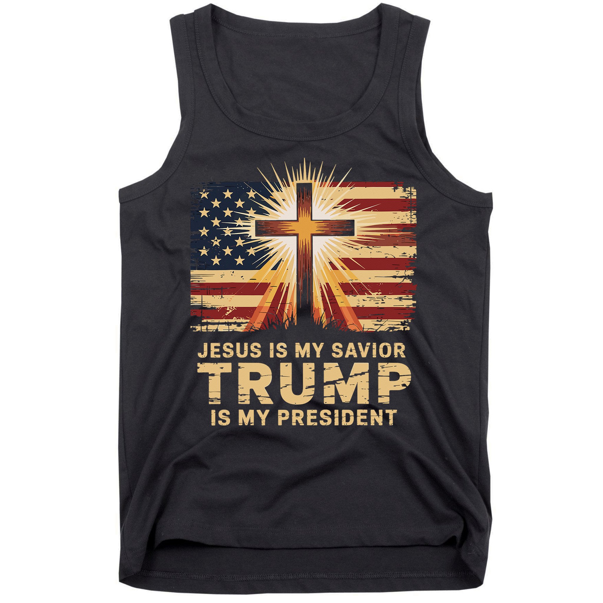 Jesus Is My Savior Trump Is My President Biblical Tank Top