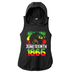 Juneteenth Is My Independence Day Black Women Black Pride Ladies PosiCharge Tri-Blend Wicking Draft Hoodie Tank