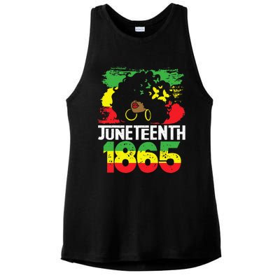 Juneteenth Is My Independence Day Black Women Black Pride Ladies PosiCharge Tri-Blend Wicking Tank