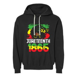 Juneteenth Is My Independence Day Black Women Black Pride Garment-Dyed Fleece Hoodie