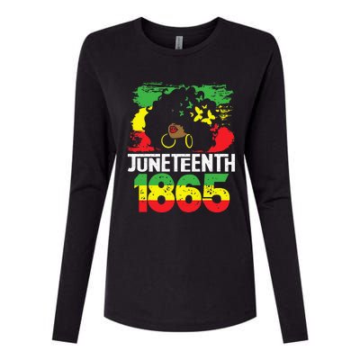 Juneteenth Is My Independence Day Black Women Black Pride Womens Cotton Relaxed Long Sleeve T-Shirt