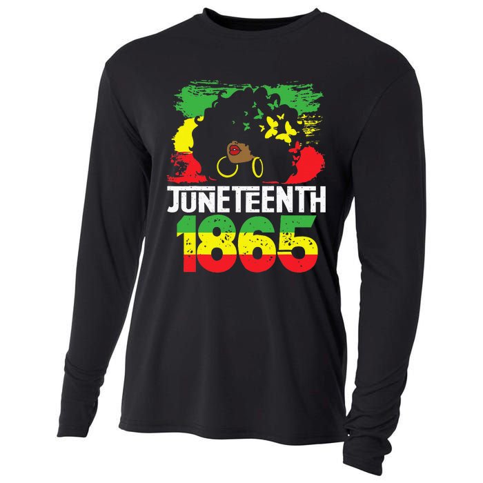 Juneteenth Is My Independence Day Black Women Black Pride Cooling Performance Long Sleeve Crew