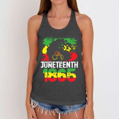 Juneteenth Is My Independence Day Black Women Black Pride Women's Knotted Racerback Tank