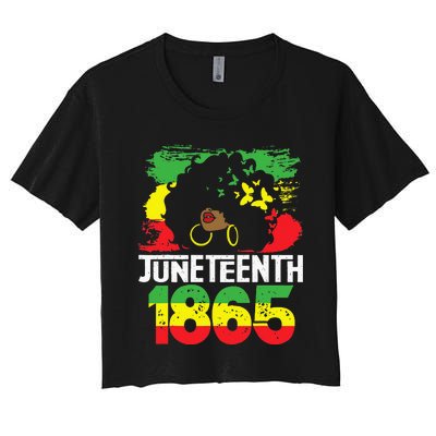 Juneteenth Is My Independence Day Black Women Black Pride Women's Crop Top Tee