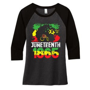 Juneteenth Is My Independence Day Black Women Black Pride Women's Tri-Blend 3/4-Sleeve Raglan Shirt