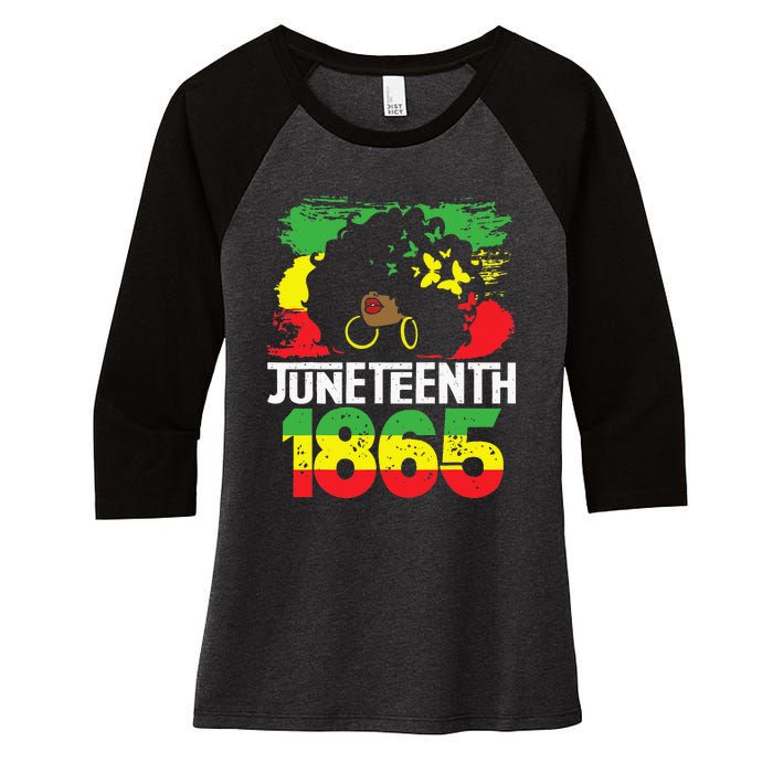 Juneteenth Is My Independence Day Black Women Black Pride Women's Tri-Blend 3/4-Sleeve Raglan Shirt